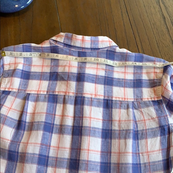 L.L. Bean Premium 100% Linen Plaid Tunic Shirt - Picture 11 of 11